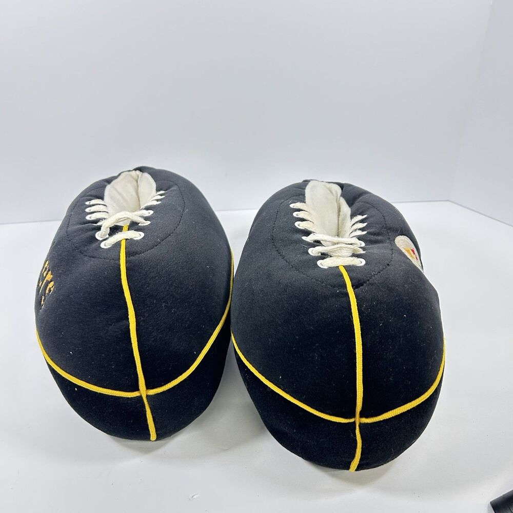 Pittsburgh Steelers Plush Football Slippers Footgear Inc Small Mens 6-7 Shoes